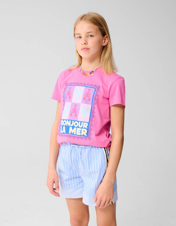La Mer Kunstwerk T-shirt Rosa SHOEBY GIRLS