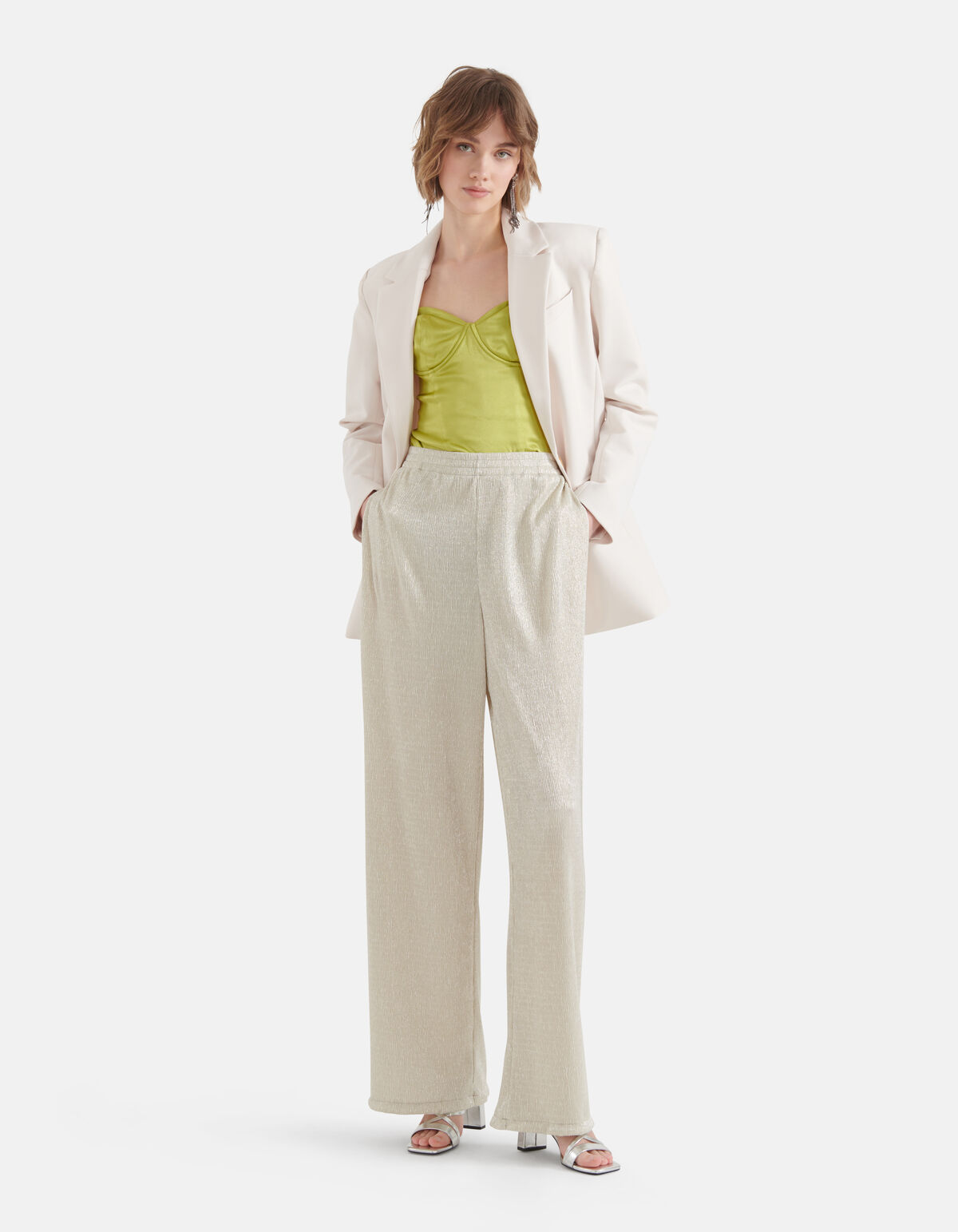 &Uuml;bergro&szlig;er Blazer Off White SHOEBY WOMEN