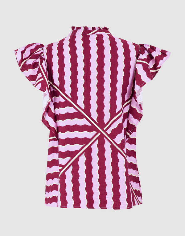 Top mit Wellenmuster in Rosa/Lila SHOEBY WOMEN