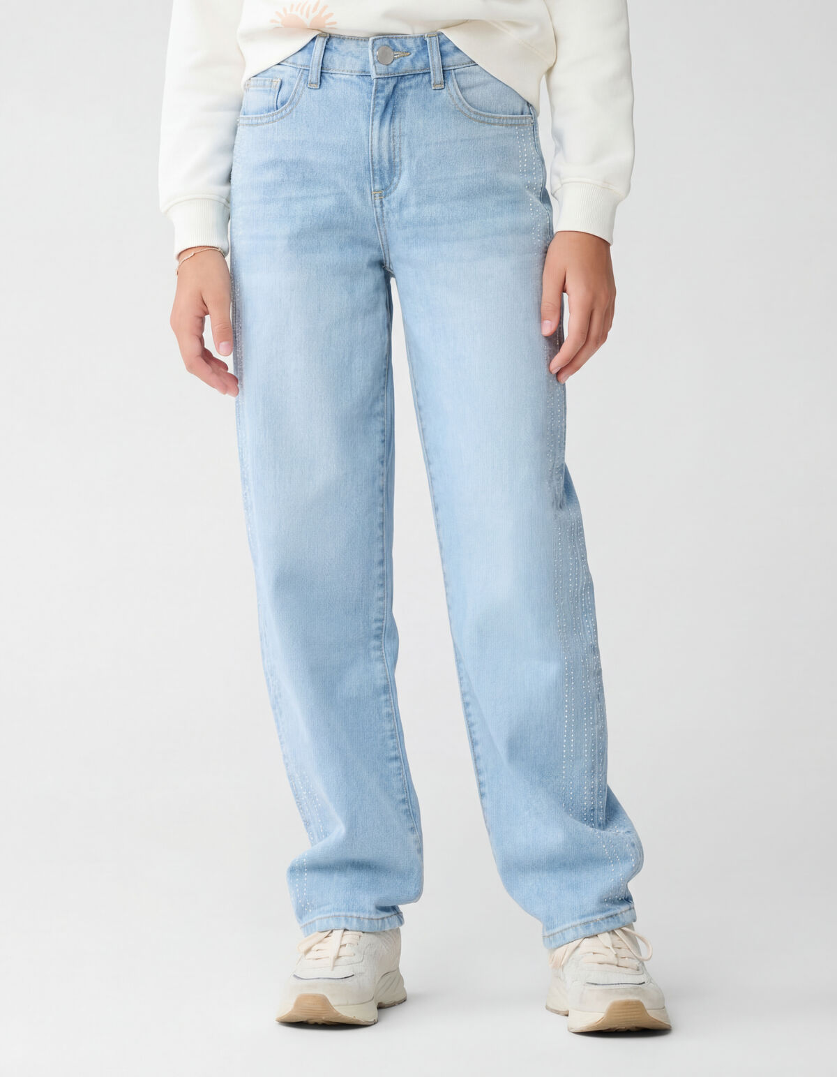 Jeans mit Strass-Finish in Blau SHOEBY GIRLS