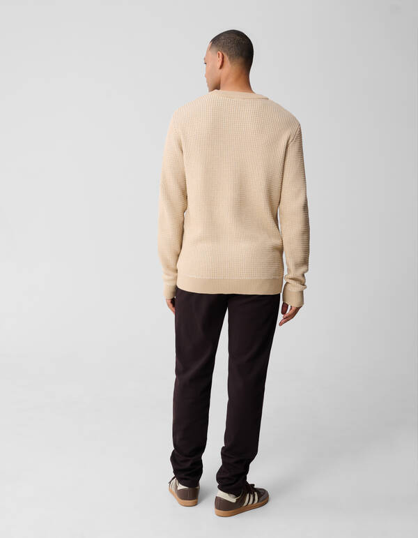 Geflochtener Strickpullover Sand SHOEBY MEN