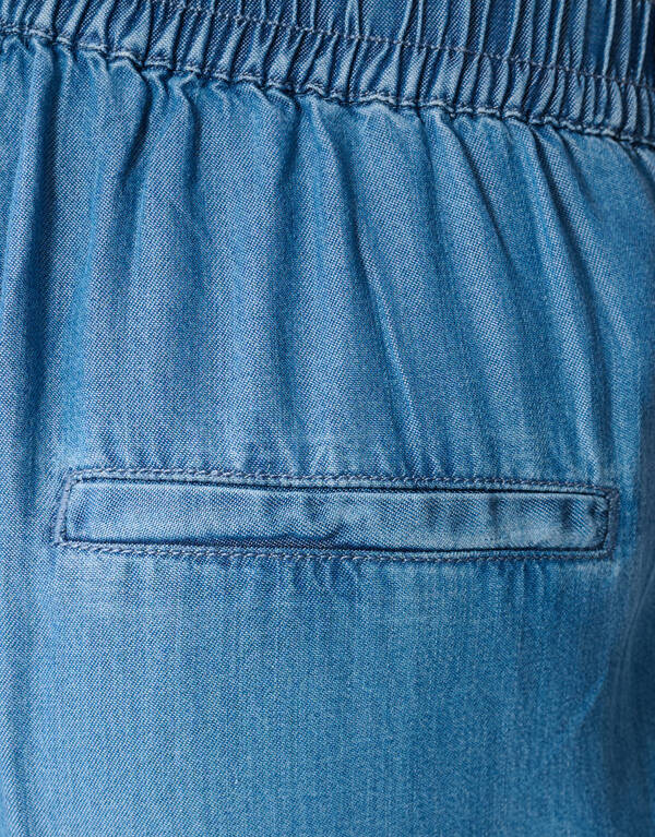 Studs Weite Bein Passform Denim Hose Blau SHOEBY WOMEN