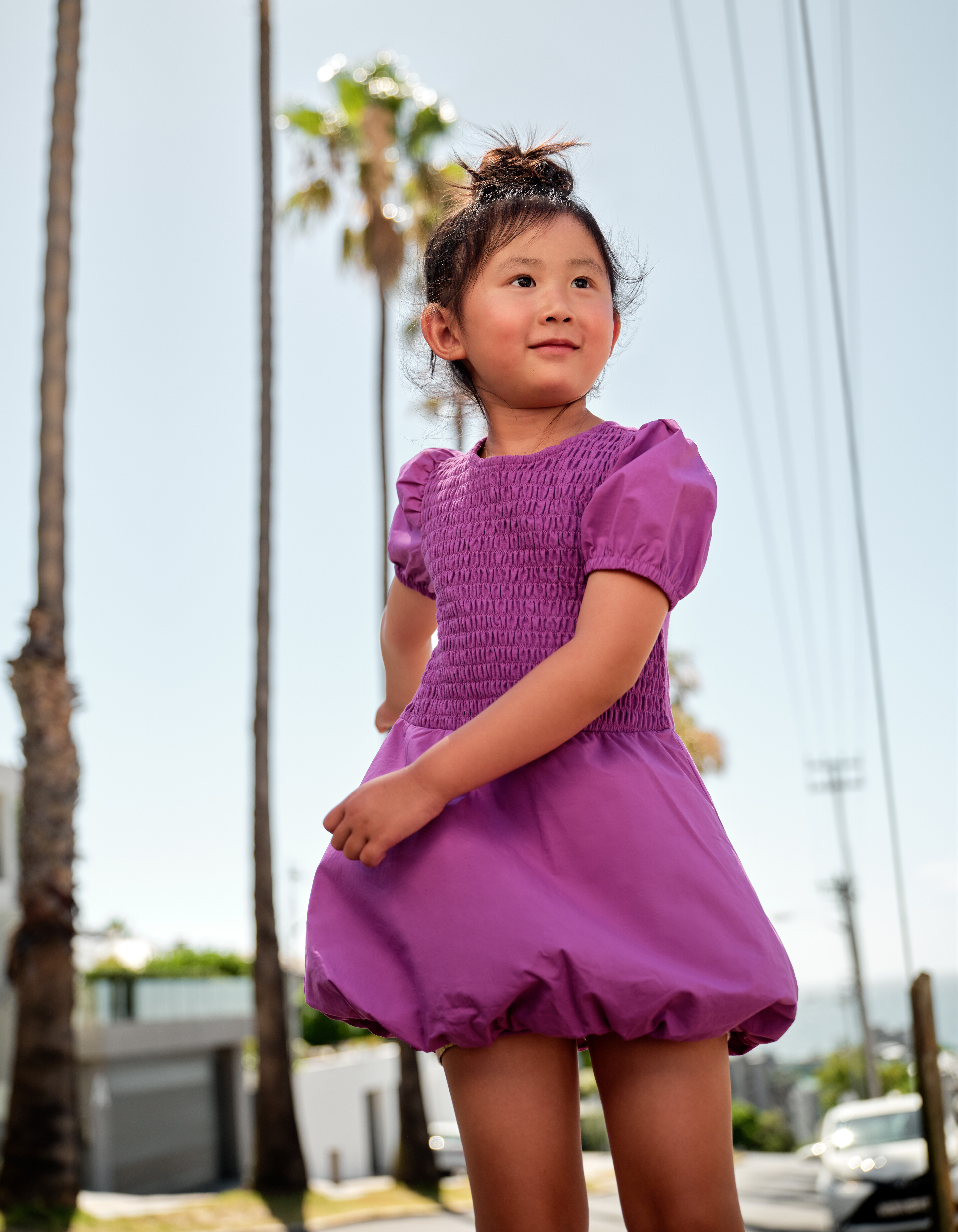 Ballon-Fit-Kleid Dunkelviolett SHOEBY GIRLS