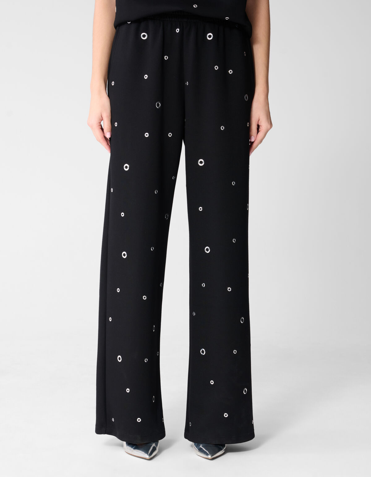 Eyelet Hose mit weitem Bein Schwarz SHOEBY WOMEN