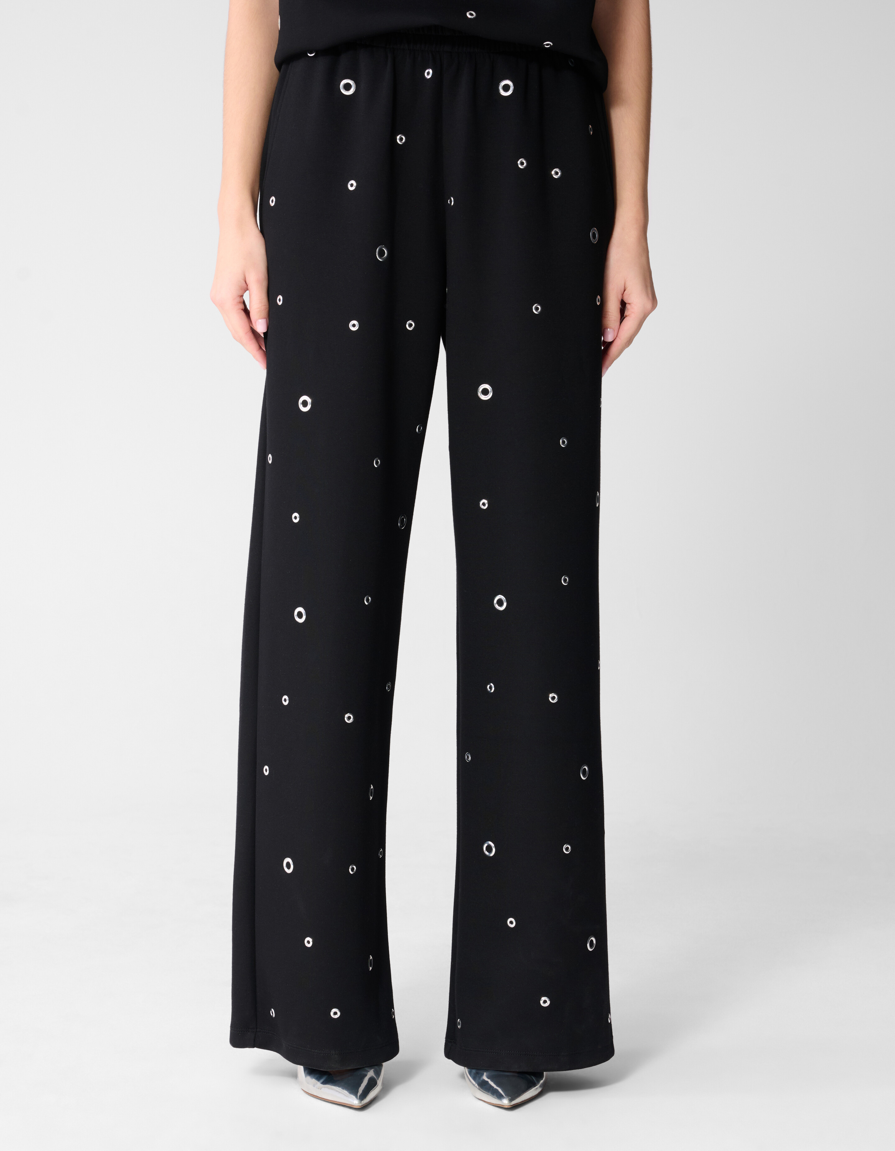 Eyelet Hose mit weitem Bein Schwarz SHOEBY WOMEN