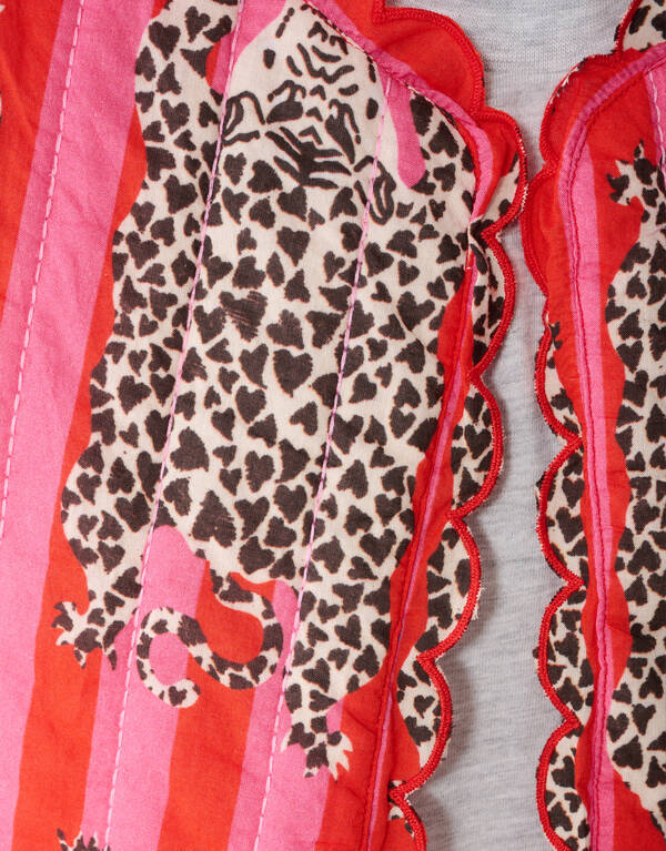 Gesteppte Leopardenweste Rosa SHOEBY GIRLS