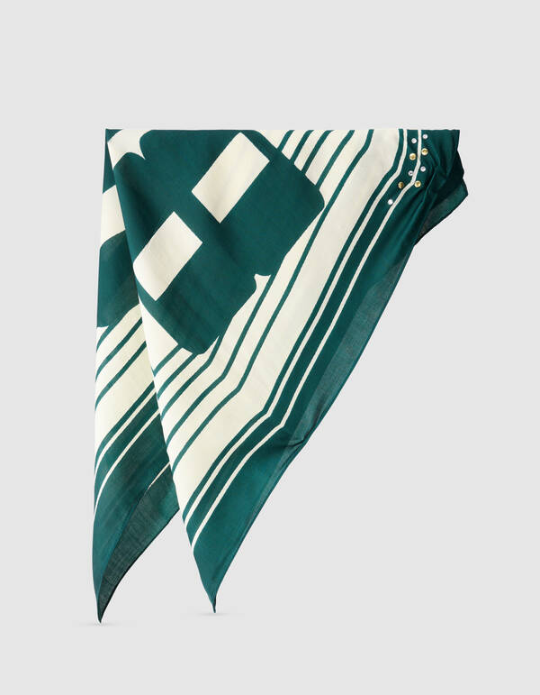 Sporty Text Schal Gr&uuml;n SHOEBY ACCESSOIRES