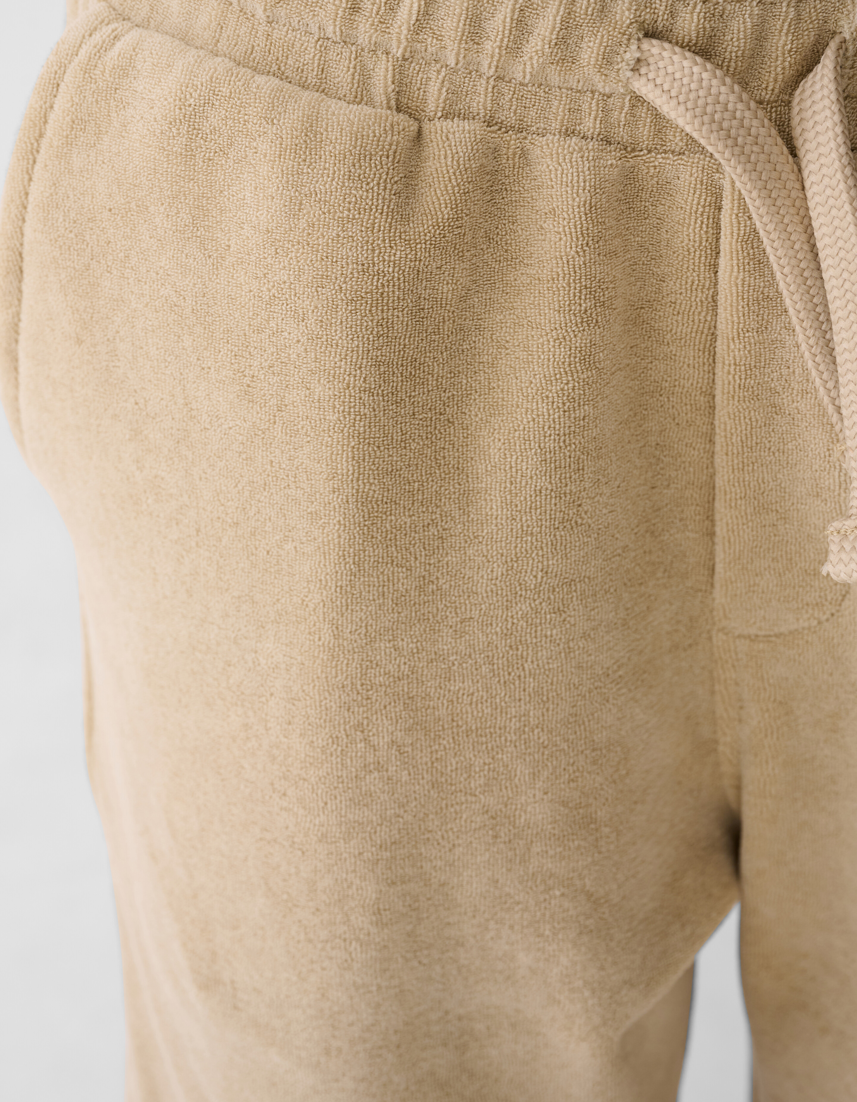 Frottee Relaxed Fit Shorts Beige SHOEBY BOYS